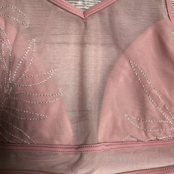Gossip 2-pc Swim Pink Bikini Sheer Strappy-Backed Size Small - Picture 5 of 13